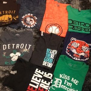 Detroit logo shirts